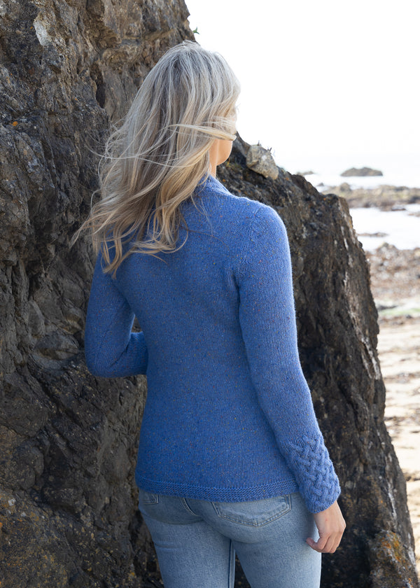 Horseshoe V Neck Aran Sweater | Marina