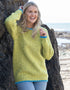 IrelandsEye Slaney Crew Neck Sweater | Chartreuse