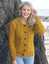 Inagh Ladies Aran Cardigan | Mustard