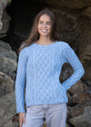 Women's Lambay Aran Sweater | Morning Sky