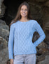 Women's Lambay Aran Sweater | Morning Sky