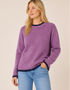 Pull Slaney à col rond - Orchidée | Mélange laine et cachemire | Irelands Eye Knitwear