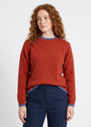 Slaney Crew Neck Sweater - Wool Cashmere Blend | Chilli Red