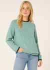 Slaney Crew Neck Sweater - Wool Cashmere Blend | Ocean Mist