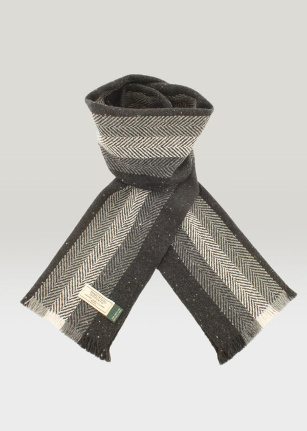 Mucros Donegal Scarf | Black Charcoal