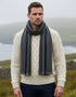 Mucros Donegal Wool Scarf | Grey Black | Made in Ireland