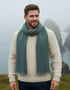 Mucros Donegal Wool Scarf | Green Herringbone | Made in Ireland