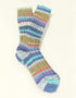 Soft Merino Wool Fair Isle Socks  | Blue Pink Green