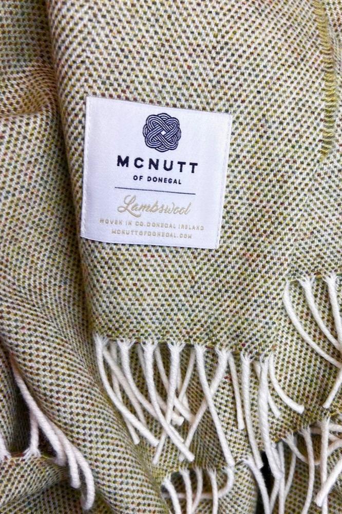 Mcnutt Lambswool Throw | Spotted Green