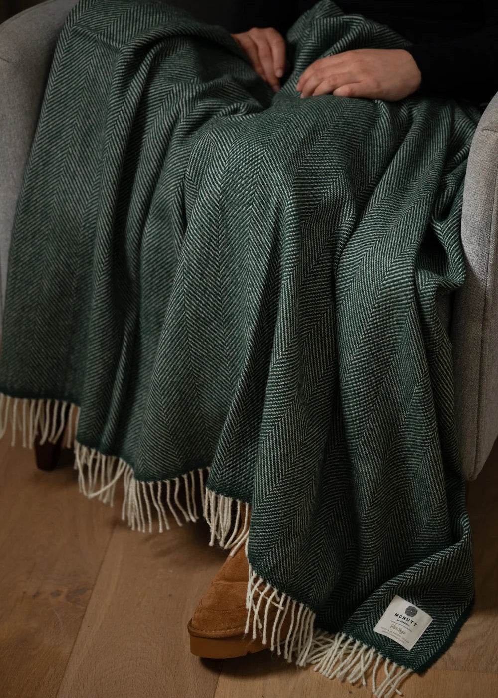 McNutt Pure Wool Blanket | Heritage Spruce
