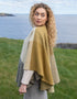 John Hanly Lambswool Cape | Mustard White Cream Grey Block