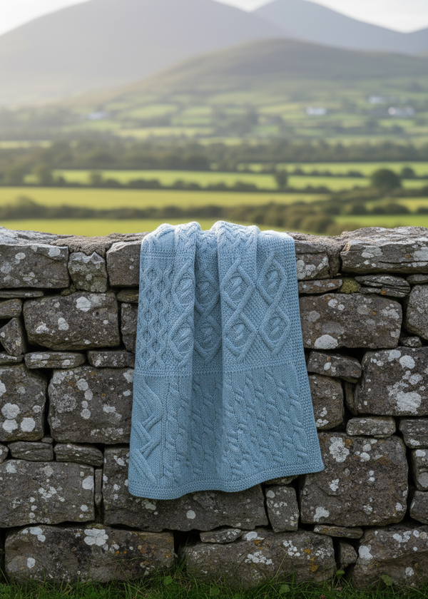 Supersoft Merino Wool Knee Blanket | Blue Sail