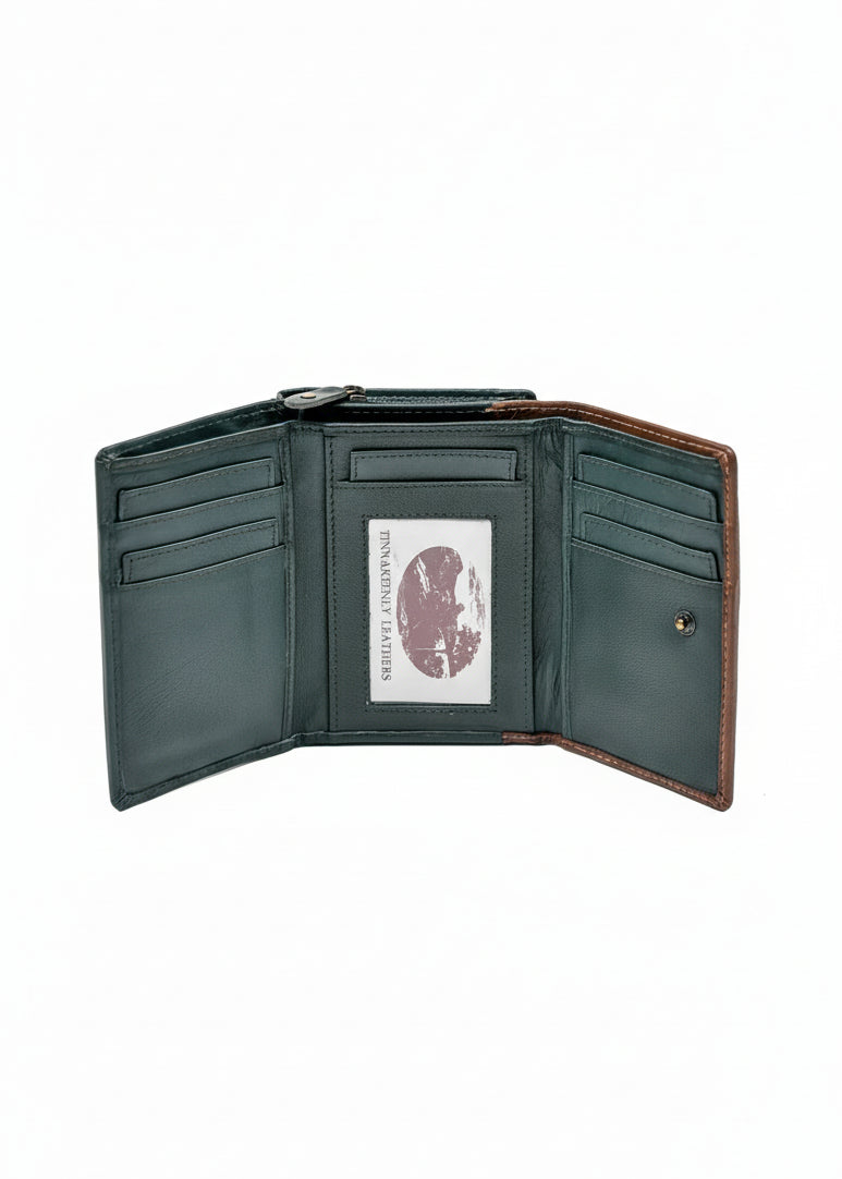 Tinnakeenly Leather Wrap Purse - Shamrock