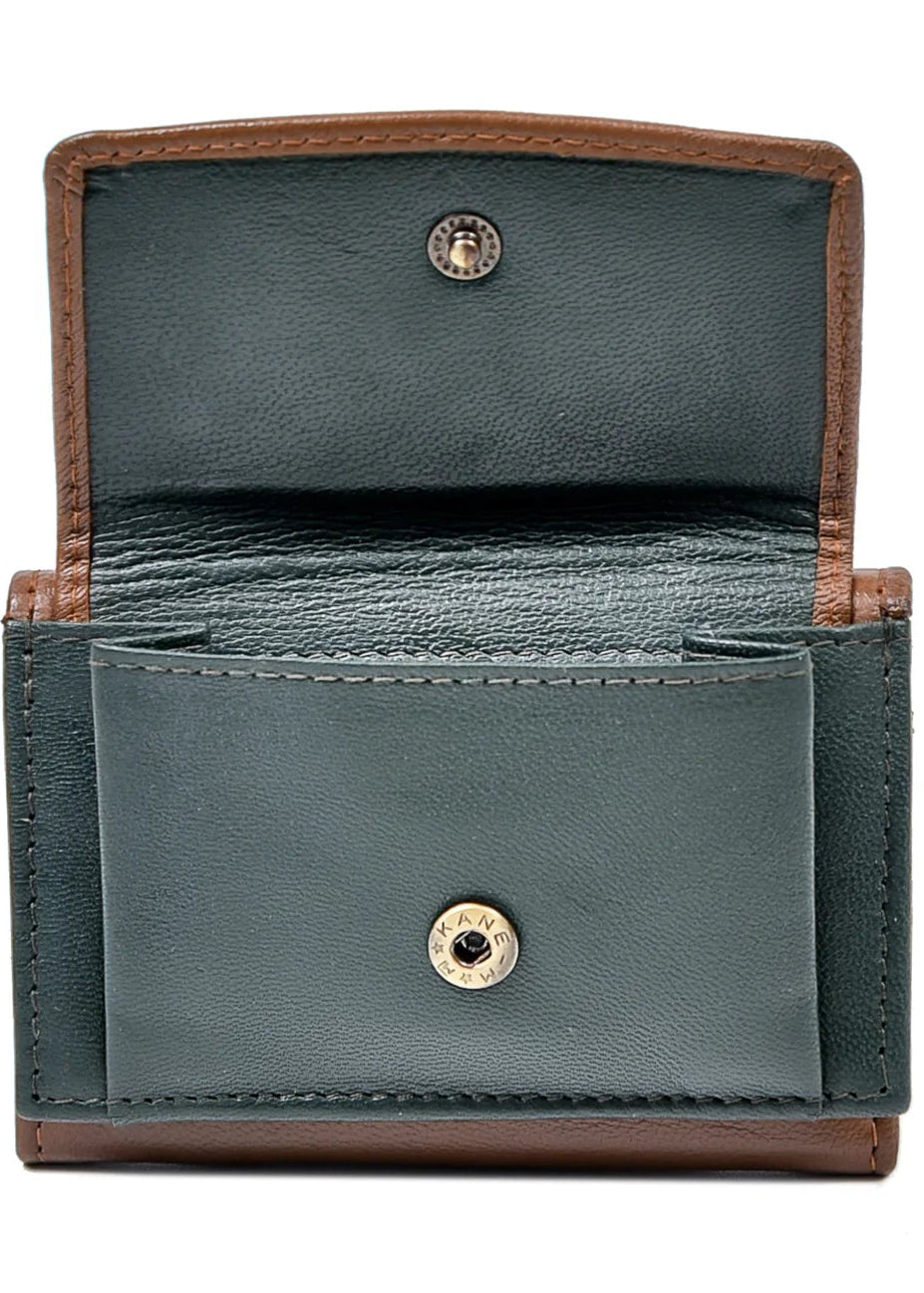 Irish Leather Tri Fold Wallet - Shamrock