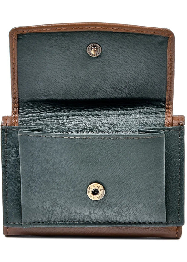 Irish Leather Tri Fold Wallet - Shamrock