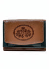 Irish Leather Tri Fold Wallet - Shamrock