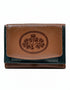 Tinnakeenly Leather Tri Fold Wallet - Shamrock