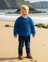 Childrens Aran Sweater | Blue - Clearance