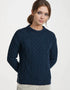 Unisex Aran Wool Sweater | Black Watch