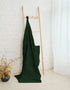 Textured Aran Stripe Super soft Merino Throw | Seaweed Green - Clearance