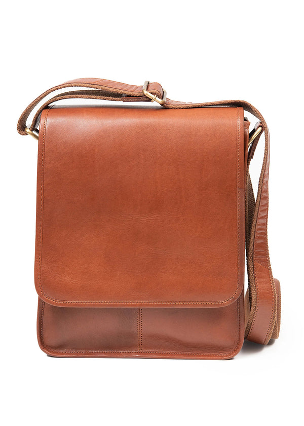 Tinnakeenly Leather Messenger Bag - Tan