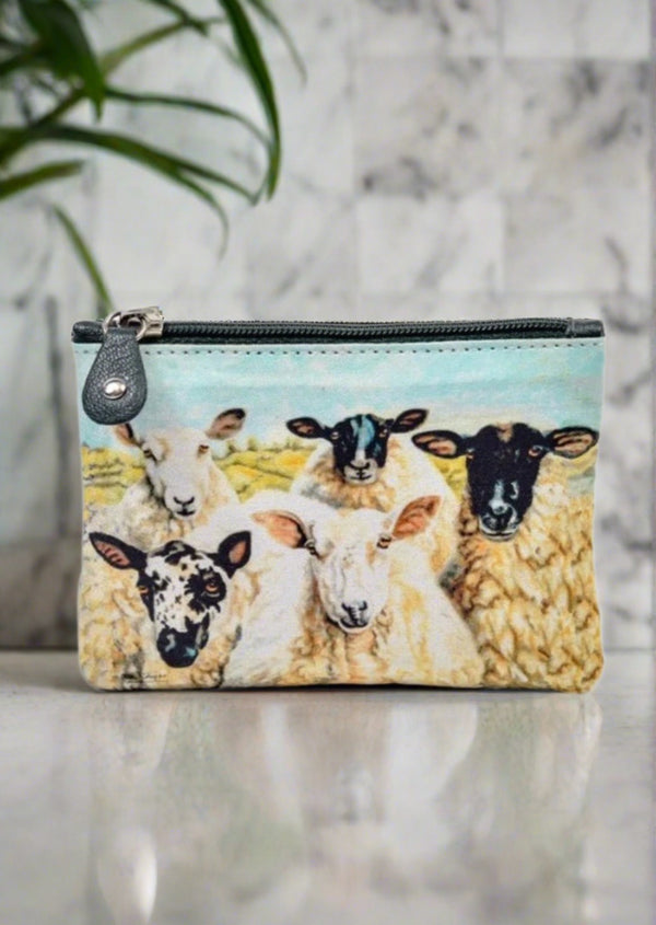 Irish Leather Small Zip Purse - Sheep
