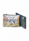 Tinnakeenly Leather Zip Purse - Puffins
