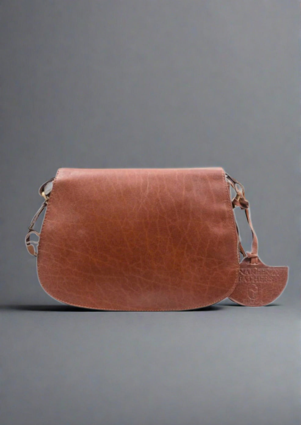 Luxury Irish Leather Saddle Bag - Tan