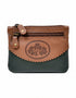 Tinnakeenly Leather Three Zip Purse - Shamrock