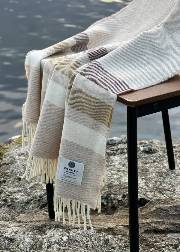McNutt Supersoft Lambswool Throw | Toffee Roast