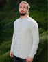 Traditional Irish Grandfather Shirt | Light Blue
