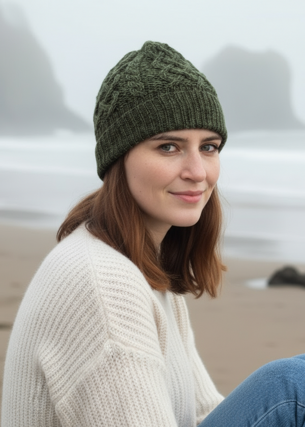 Trellis Aran Hat | Green