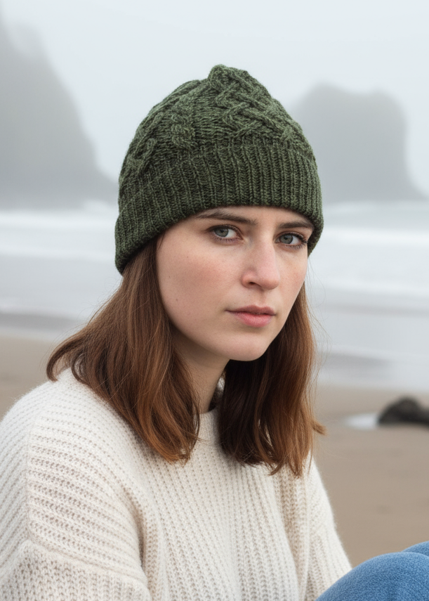 Trellis Aran Hat | Green