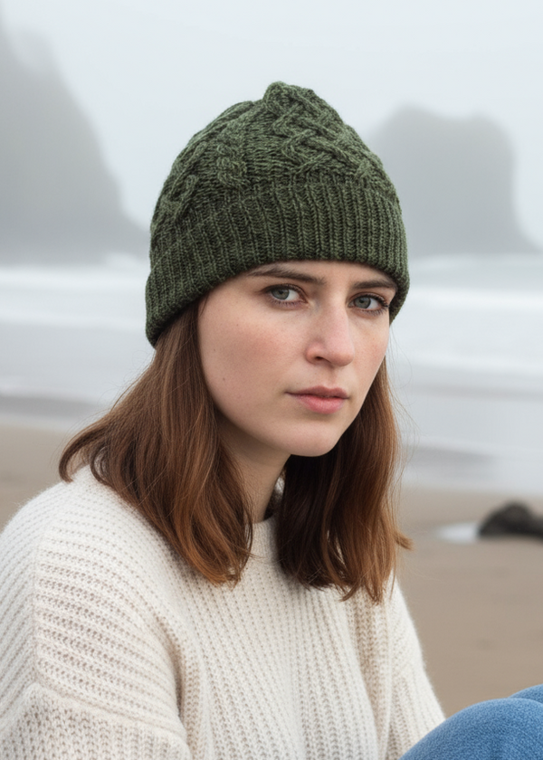 Trellis Aran Hat | Green