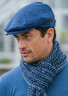 Mucros Trinity Cap | Premium Handwoven Wool Flat Cap | Blue