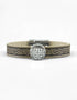 Trinity Green Celtic Cuff Leather Bracelet