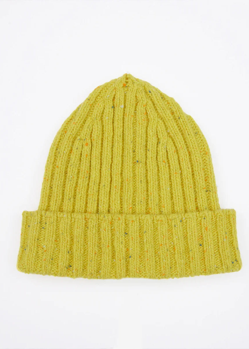 Luxe Cashmere Aran Ribbed Hat | Buttercup