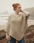 Aran Merino Wool V Poncho | Parsnip - Clearance