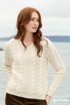 Pull unisexe Aran Inis Mor - Tricot torsadé traditionnel irlandais