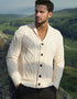 Aran Men's Shawl Button Cardigan | Natural - Clearance