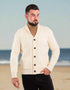 Men's Shawl Button Cardigan | Natural