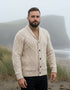 Aran Men's Shawl Button Cardigan | Oatmeal - Clearance