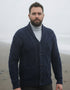 Aran Men's Shawl Button Cardigan | Blue - Clearance