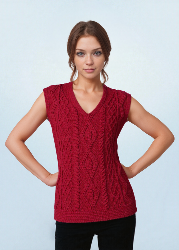 V Neck Vest | Red 