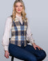 Mucros Ladies Vest | Blue Check