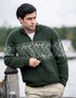 Aran Crafts Celtic Jacquard Zip Sweater