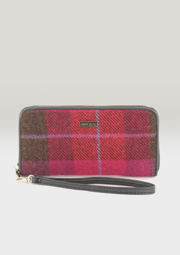 Mucros Tweed Wallet - Pink Check