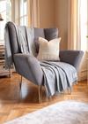 Mcnutt 100% Cashmere Dove Grey Throw