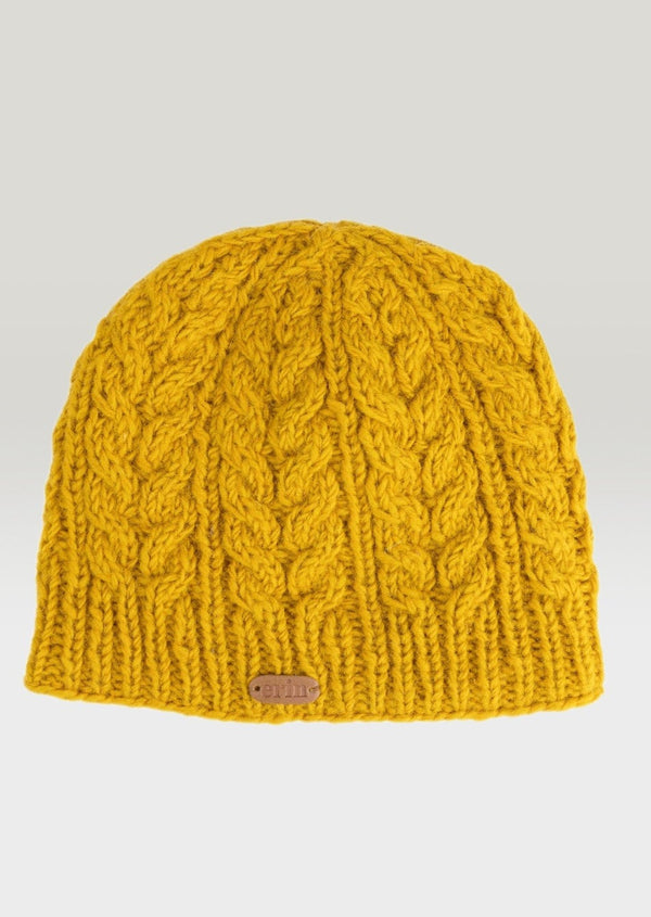 Aran Cable Pullon Hat | Sunflower