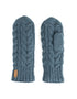 Aran Cable Mittens | Denim